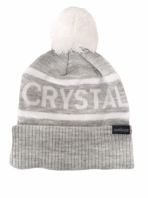 Crystal Beach Heather Grey Pom Toque