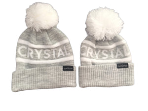 Crystal Beach Heather Grey Pom Toque