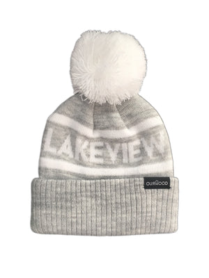 Lakeview Heather Grey Pom Toque