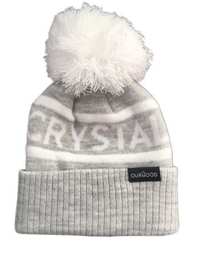 Crystal Beach Heather Grey Pom Toque