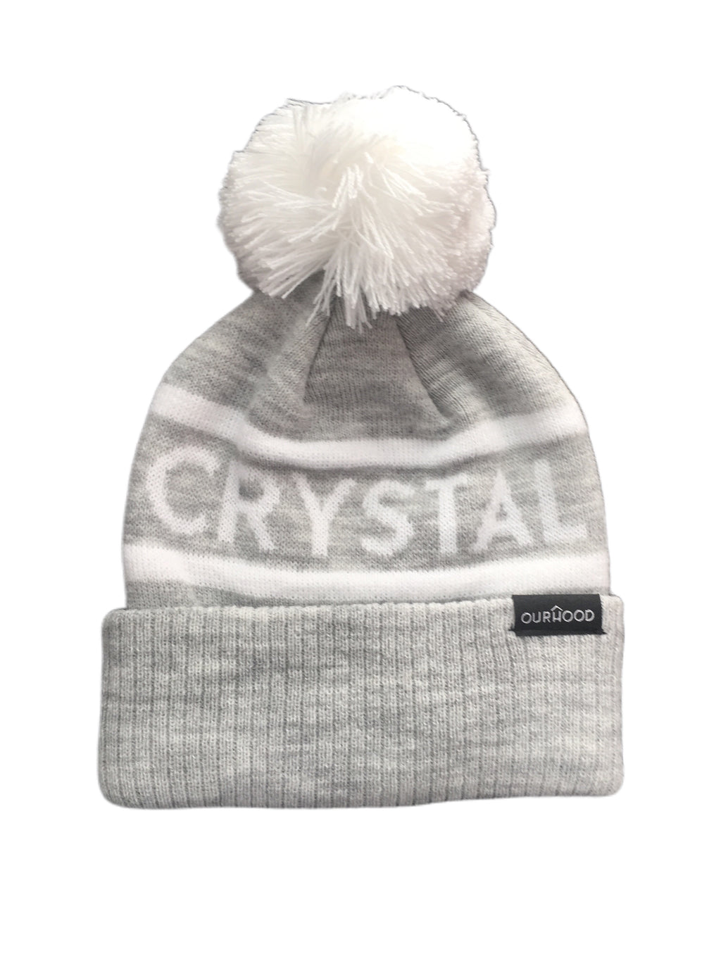Crystal Beach Heather Grey Pom Toque