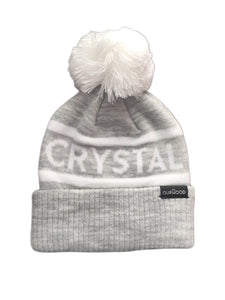 Crystal Beach Heather Grey Pom Toque
